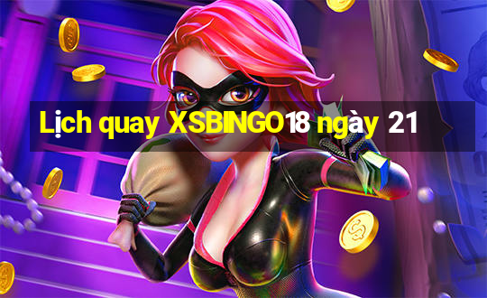 Lịch quay XSBINGO18 ngày 21