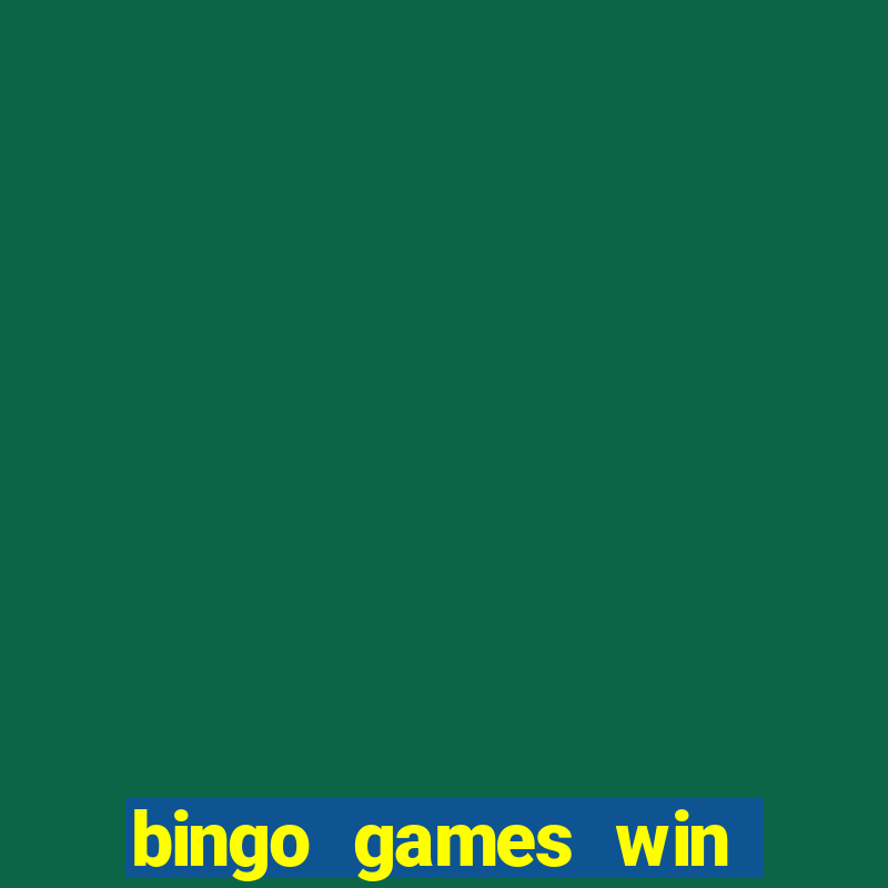 bingo games win real money