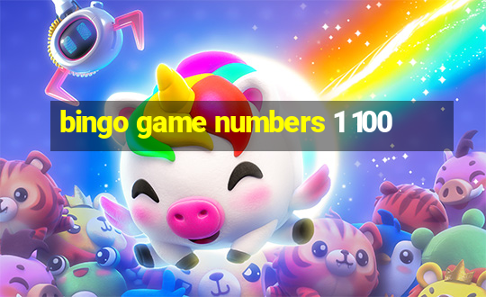 bingo game numbers 1 100